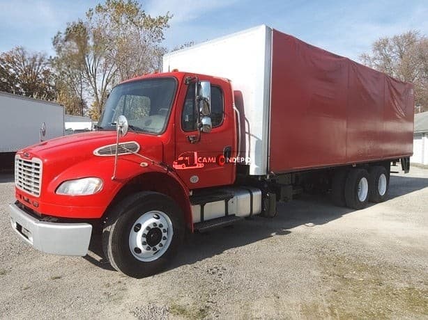 2015 FREIGHTLINER BUSINESS CLASS M2 106 Curtain Side Trucks
